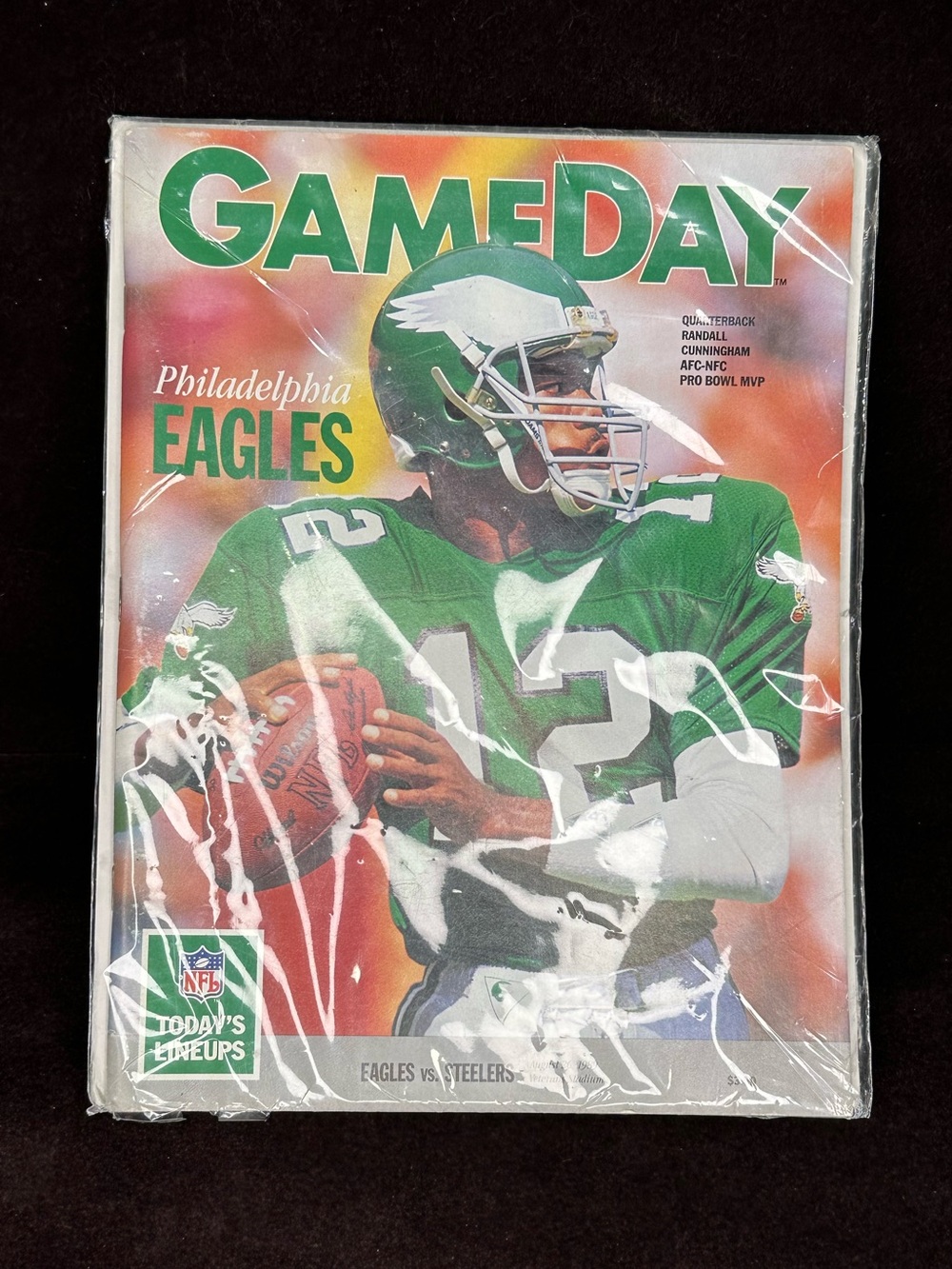 Vintage 1989 Eagles vs Steelers Gameday Magazine Randall Cunningham